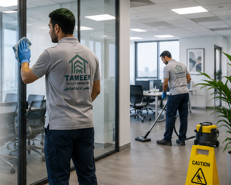 تنظيف الأرضيات والممرات الداخلية خدمات تنظيف شاملة