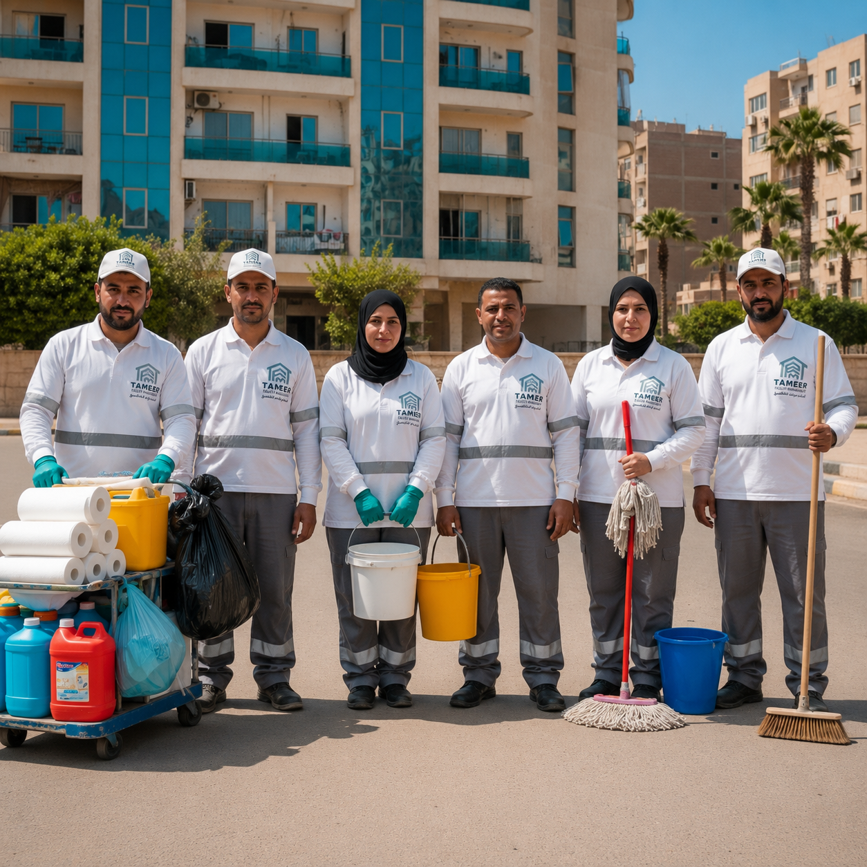 العمالة والمواد والأدوات والمستلزمات اللازمة للقيا